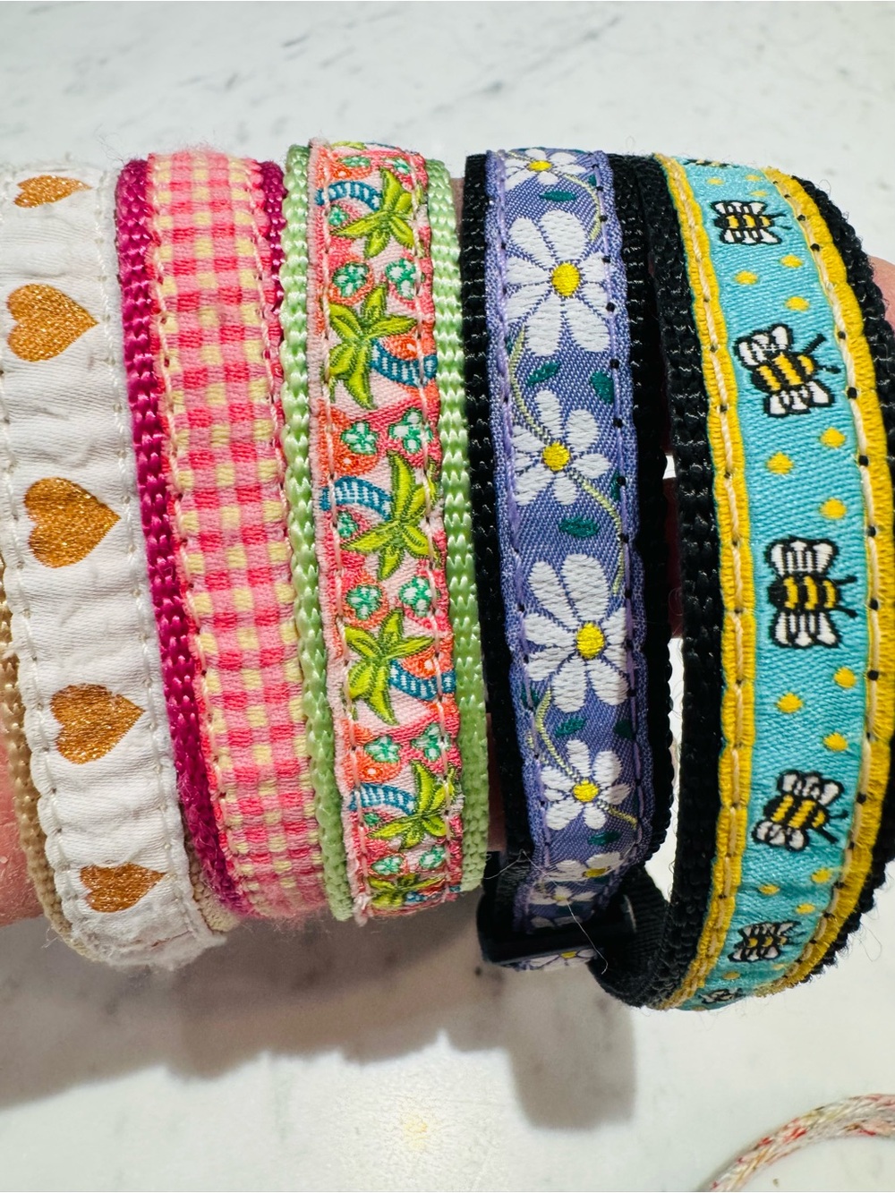 Up Country Dog Collars Lot + Floral Collar & Matching Leash – 6 Collars Total